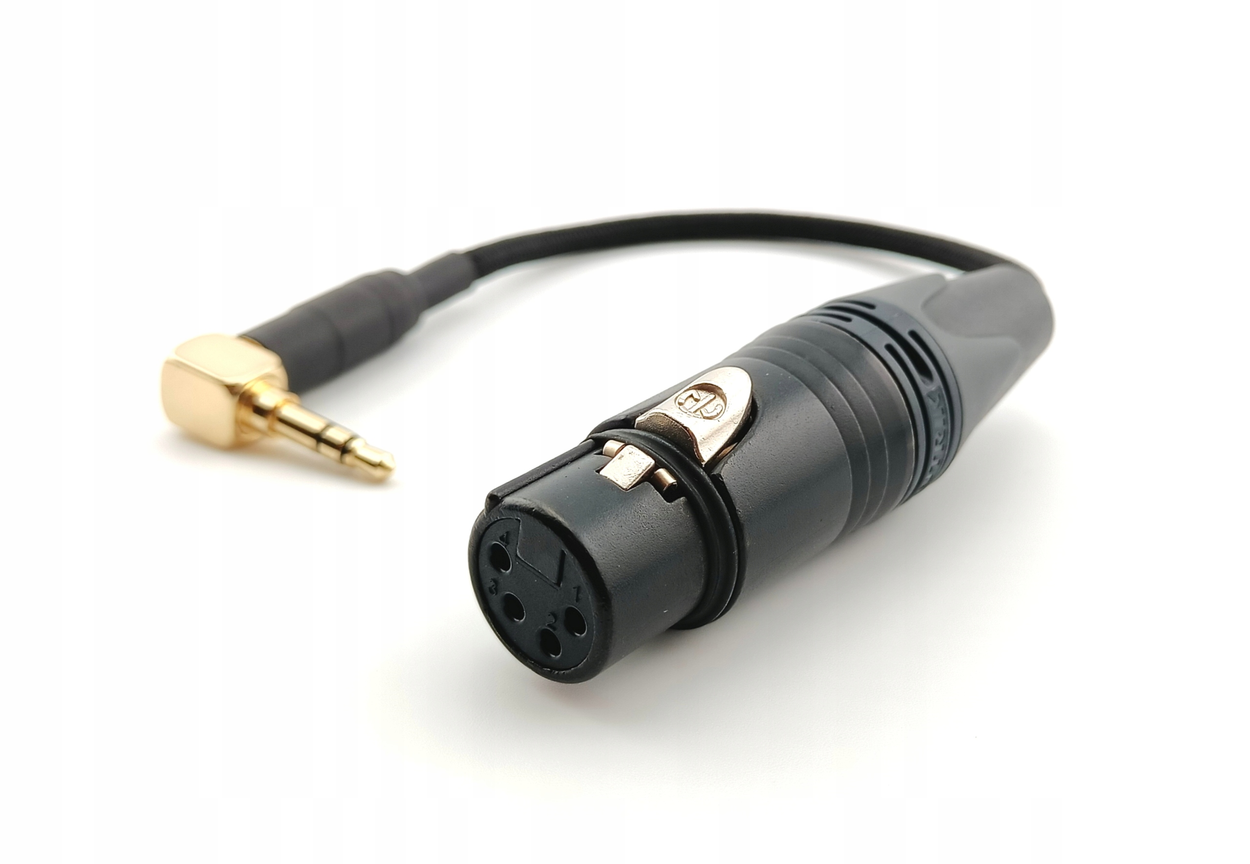 Vyvážený Adaptér Xlr konektor 4 Pin Jack 3,5 mm úhel Canare opletení barvy