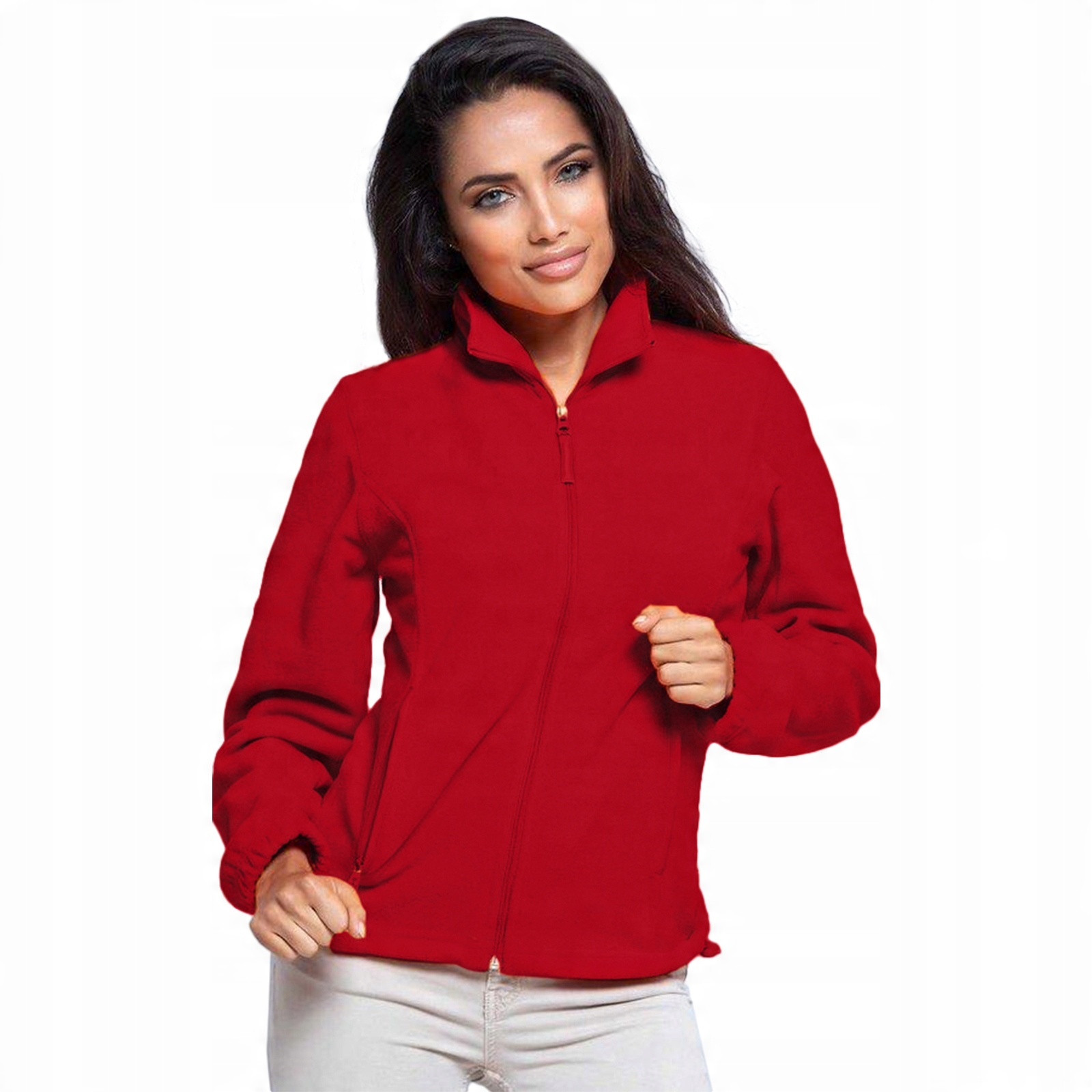

Bluza Polar damski rozpinany Fleece czerwony L