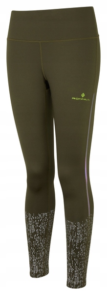 Legginsy do Biegania Ronhill L Damskie Life Nightrunner Tight Khaki