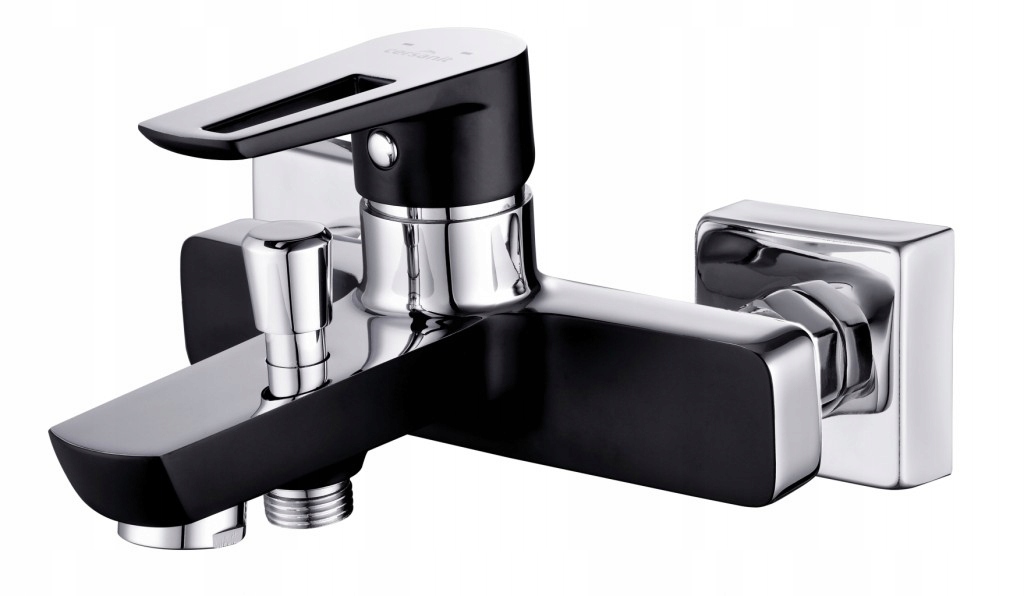 Jednopáková vaňová batéria Mille, nástenná, s pevným výtokom, s prepínačom