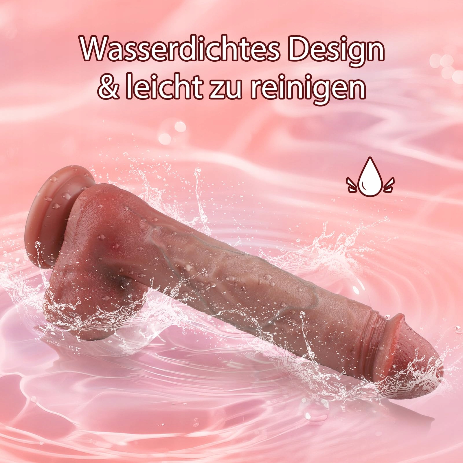 XXL NATURALNY SILIKONOWY DILDO Z PRZYSSAWKĄ I WIBRACJAMI DLA PAR — miniatura 7