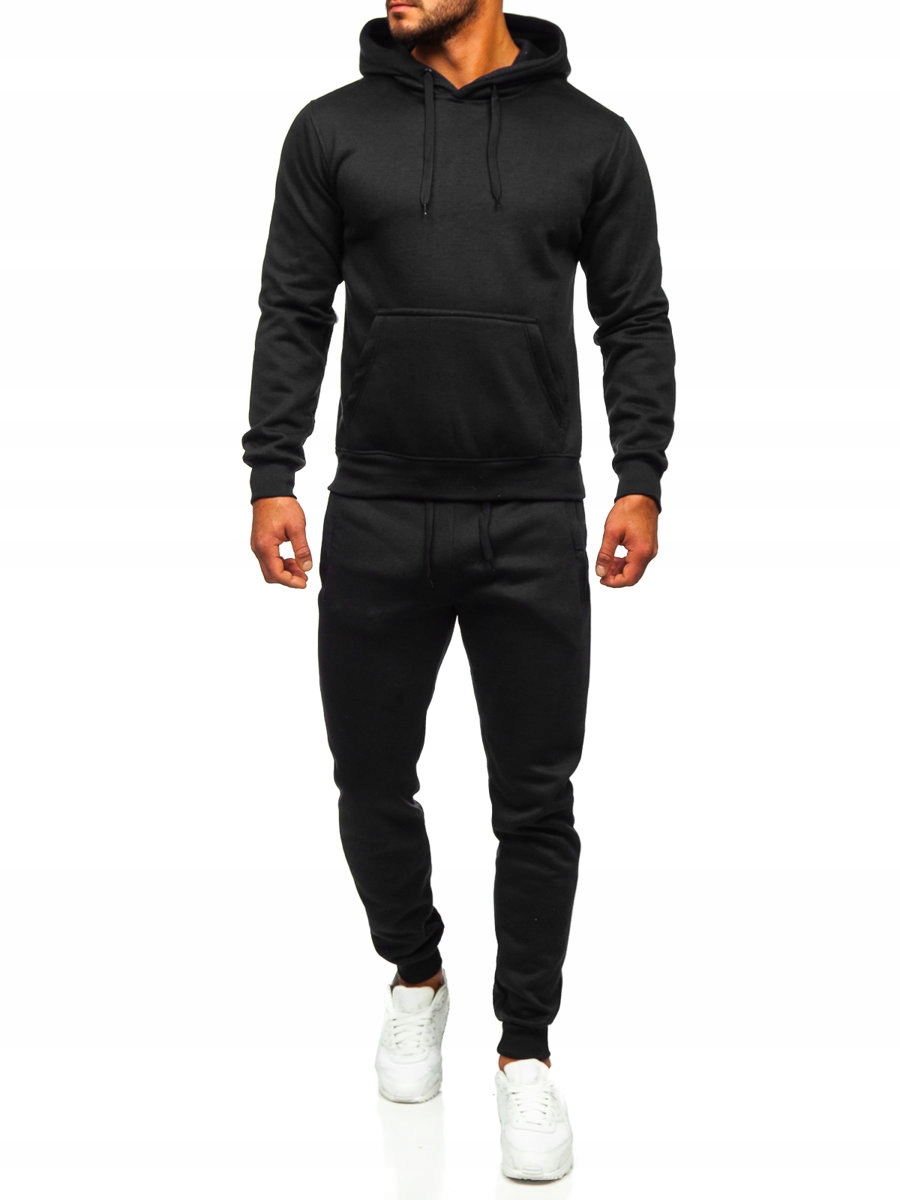 

Komplet Dresowy Męski Dres Czarny D003 Denley_l