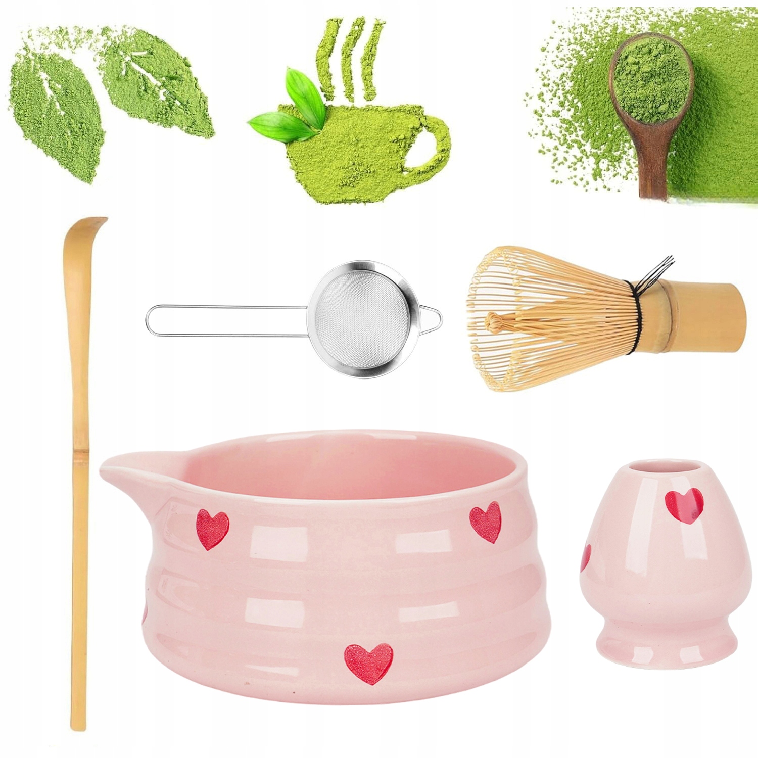 5-DÍLNÁ Sada Šlehací Metly Na Matchu Japonská Matcha Kompletní Sada