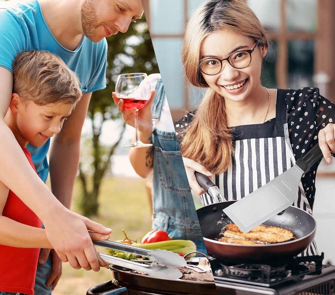 STALOWY ZESTAW GRILLOWY AKCESORIA PRZYBORY ŁOPATKI DO GRILLA 13w1 + ETUI Rodzaj łopatka