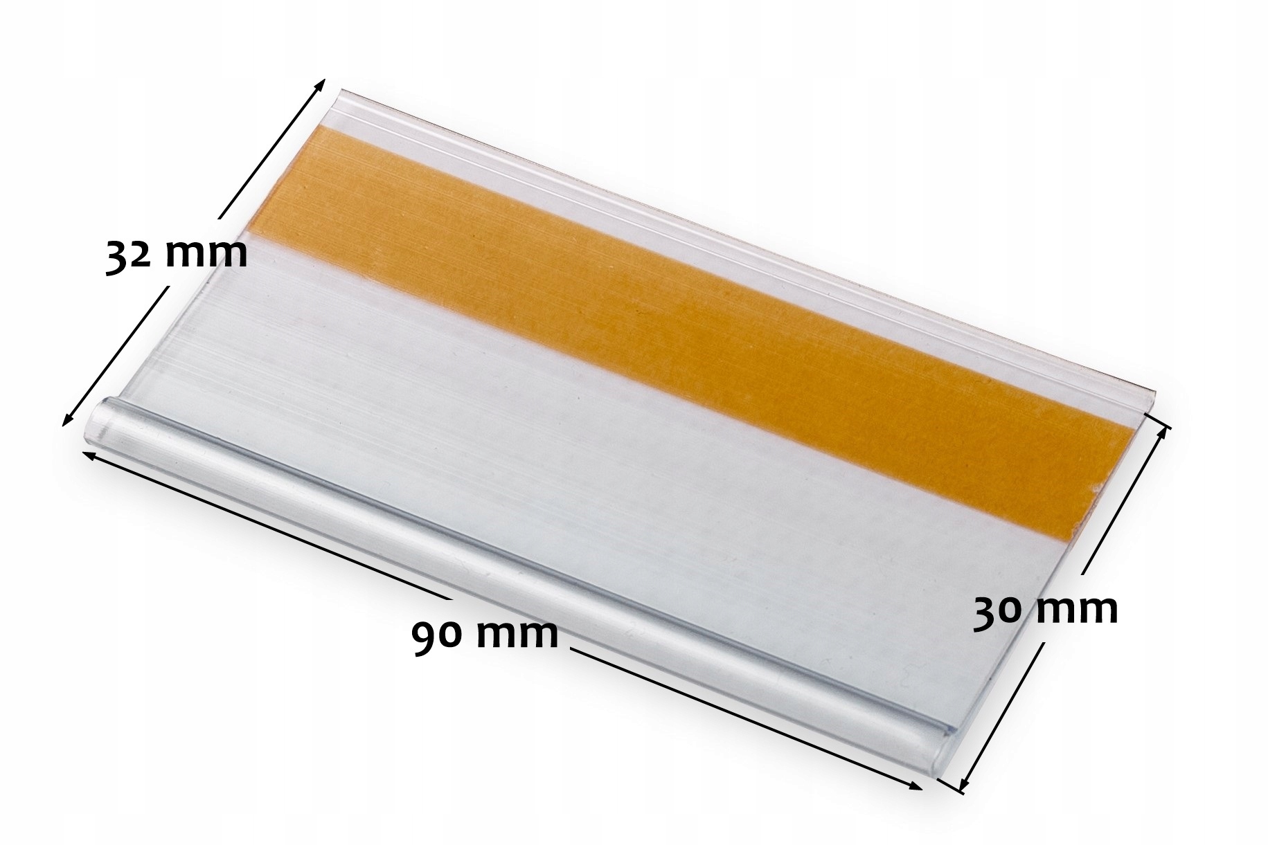 KIESZEŃ INFORMACYJNA SAMOPRZYLEPNA TRANSPARENTNA 30X90 MM – 100 SZT Kod producenta KIESZEŃ INFORMACYJNA SAMOPRZYLEPNA 30X90