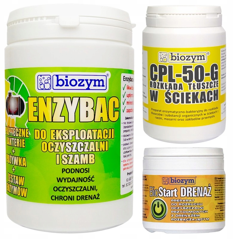 

EnzyBAK Starter Oczyszczalnia Drenaż +tłuszcze 12M
