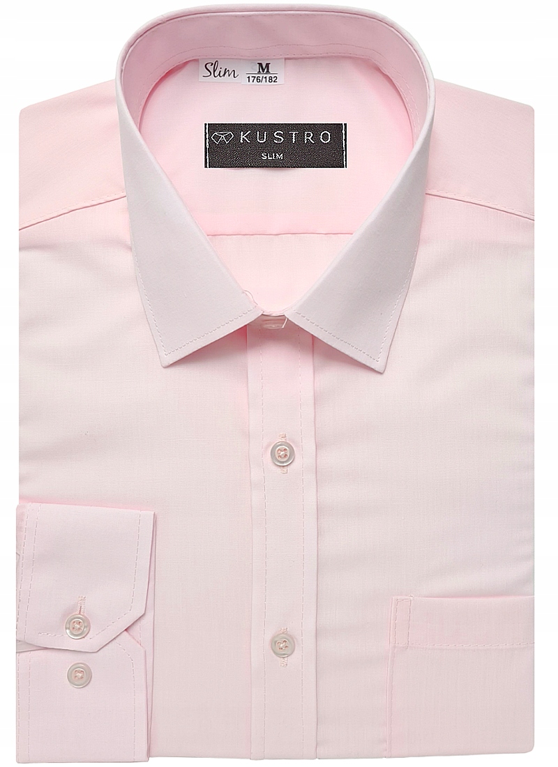 

Różowa Koszula Wizytowa Męska K74SW Slim