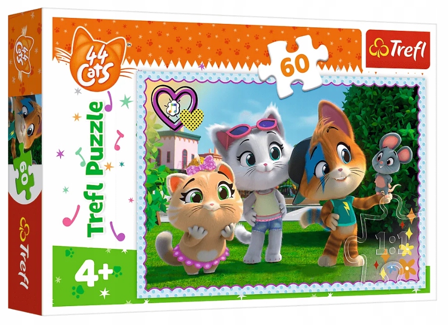 

Puzzle 60 Zabawy w gronie przyjaciół 44 Koty Trefl