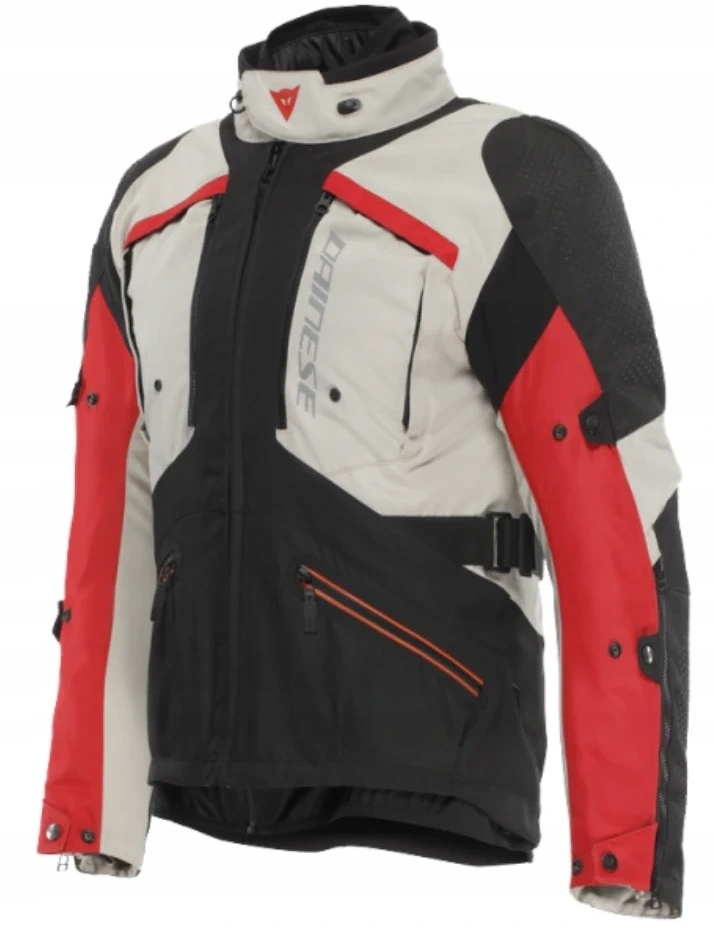 Dainese Gullfoss D-dry Tidal Black Red Textilná Motocyklová Bunda 52