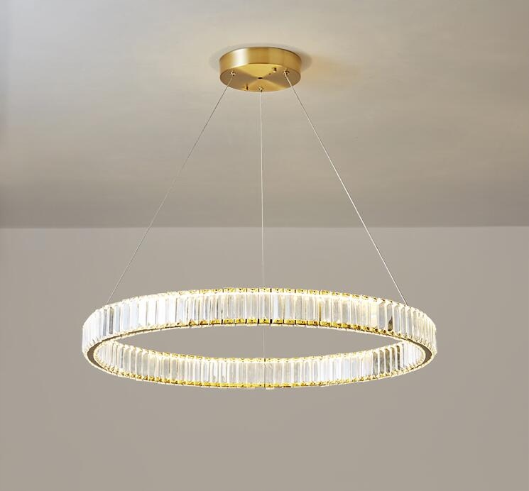 Lampa kolík s kryštálikom 60 cm glamour závesný luster