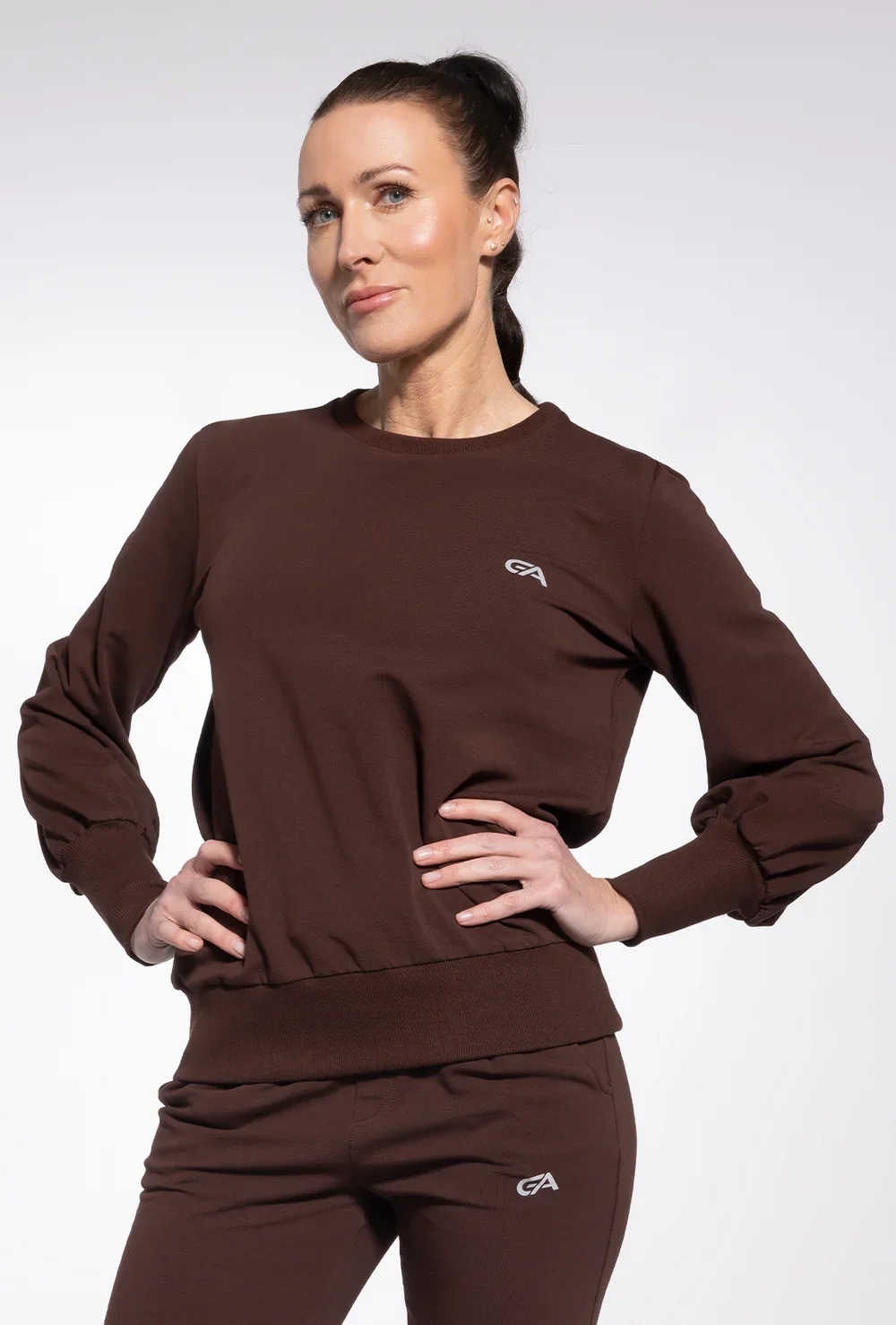 Brązowa bluza sportowa dresowa damska Gatta Active rozmiar Xs