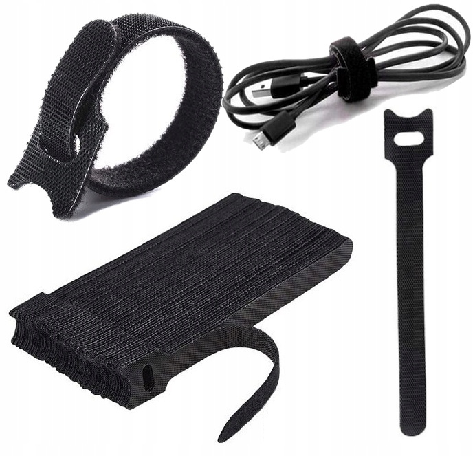 Opaska Rzep Organizer Kabli 150x12mm 100szt 14m porządkowanie kabli mocne