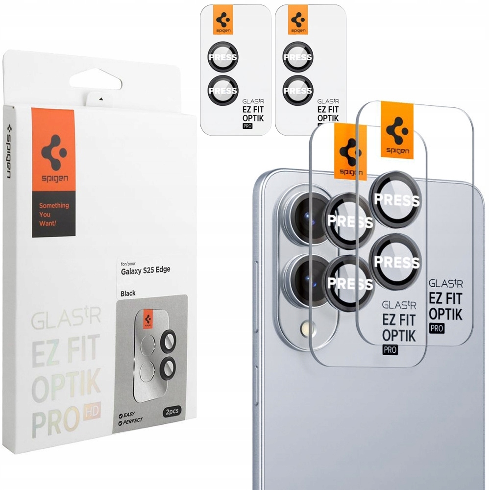 2x Szkło na Aparat do Samsung Galaxy S25 Edge, Spigen oczka na obiektyw