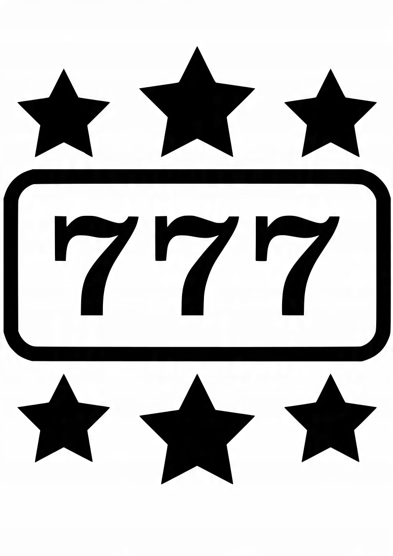 

Naklejka na samochód 777, wlepa 15cm