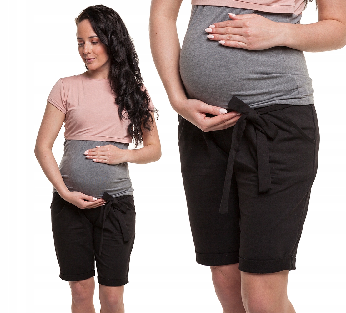 

Bermudy, Spodenki Ciążowe Przed Kolano XXL czarny