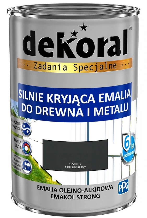 

Farba Olejna Emakol Strong- czarna, 0.9l