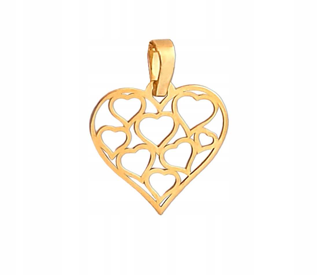 

Złoty wisiorek ażurowe serduszko -zawieszka pr.585