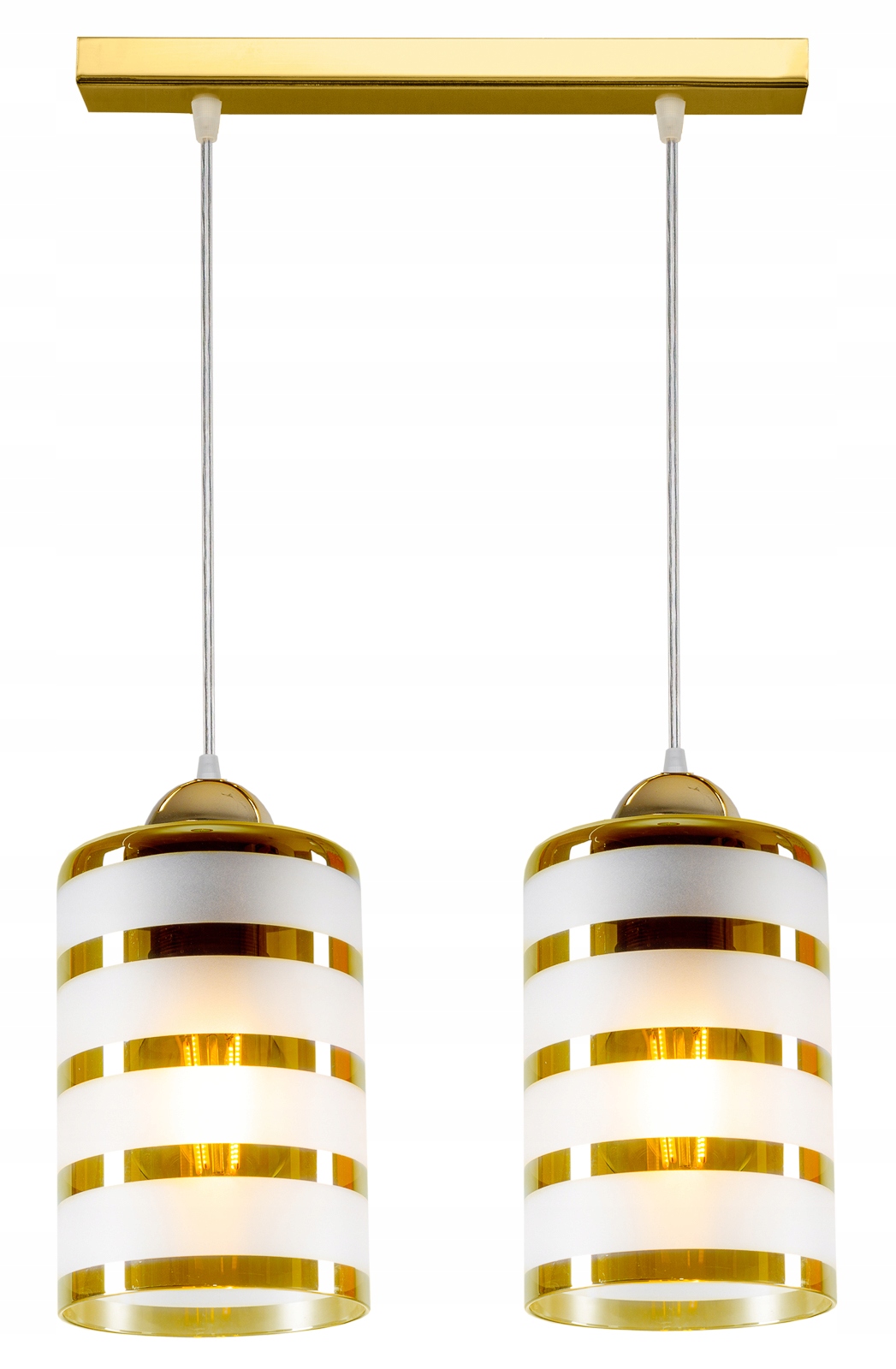 LAMPA WISZĄCA SUFITOWA ŻYRANDOL ZŁOTA TUBA LED