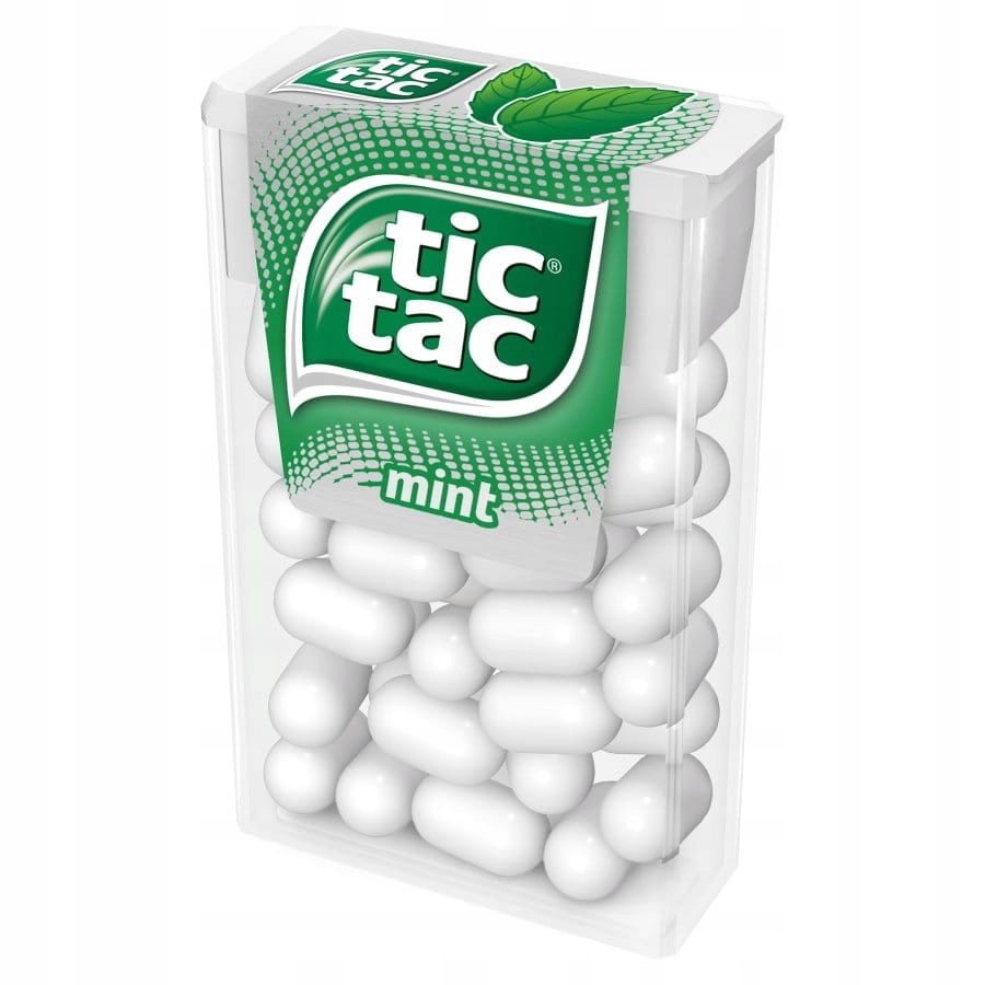 Levně Tic Tac Mint Bonbóny dražé mátové 18 g x 24 ks