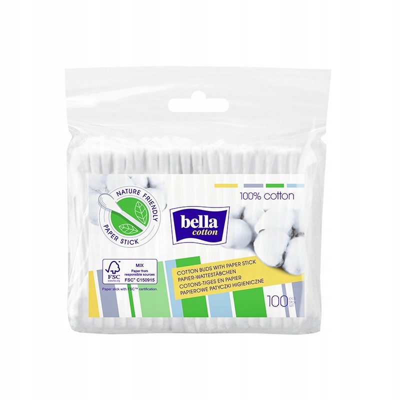 

Patyczki higieniczne bawełniane Bella Cotton 100sz