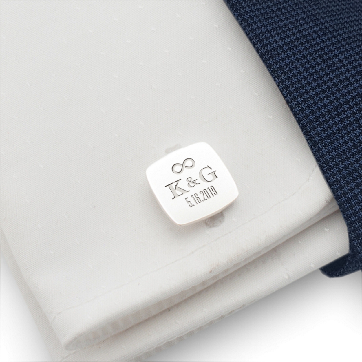 

Ślubne spinki do mankietów z Inicjałami/Datą Ślubu