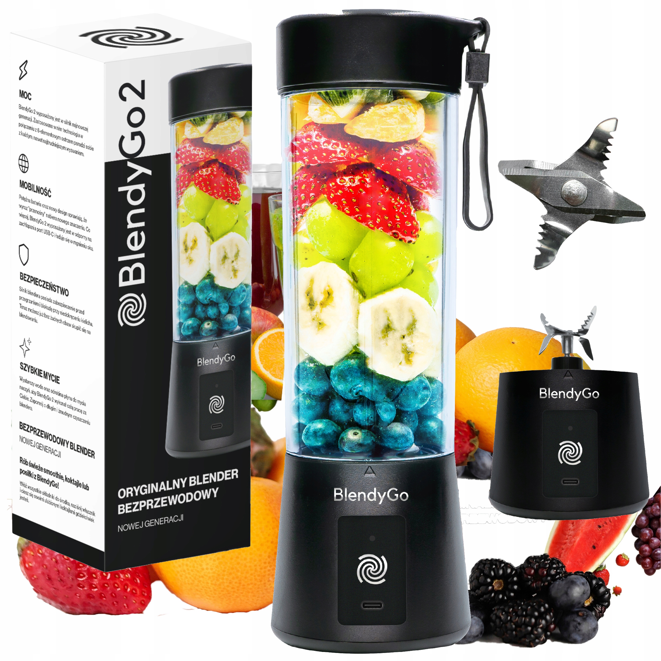 

Blender Kielichowy BlendyGo 2 Bezprzewodowy 250W