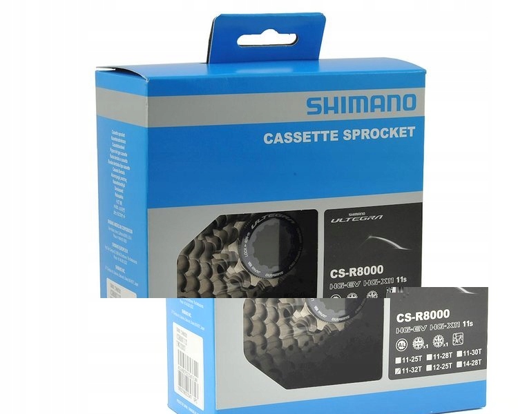 Kaseta Shimano CS-R8000 11 rzędów 11-32 Kod producenta CS-R8000