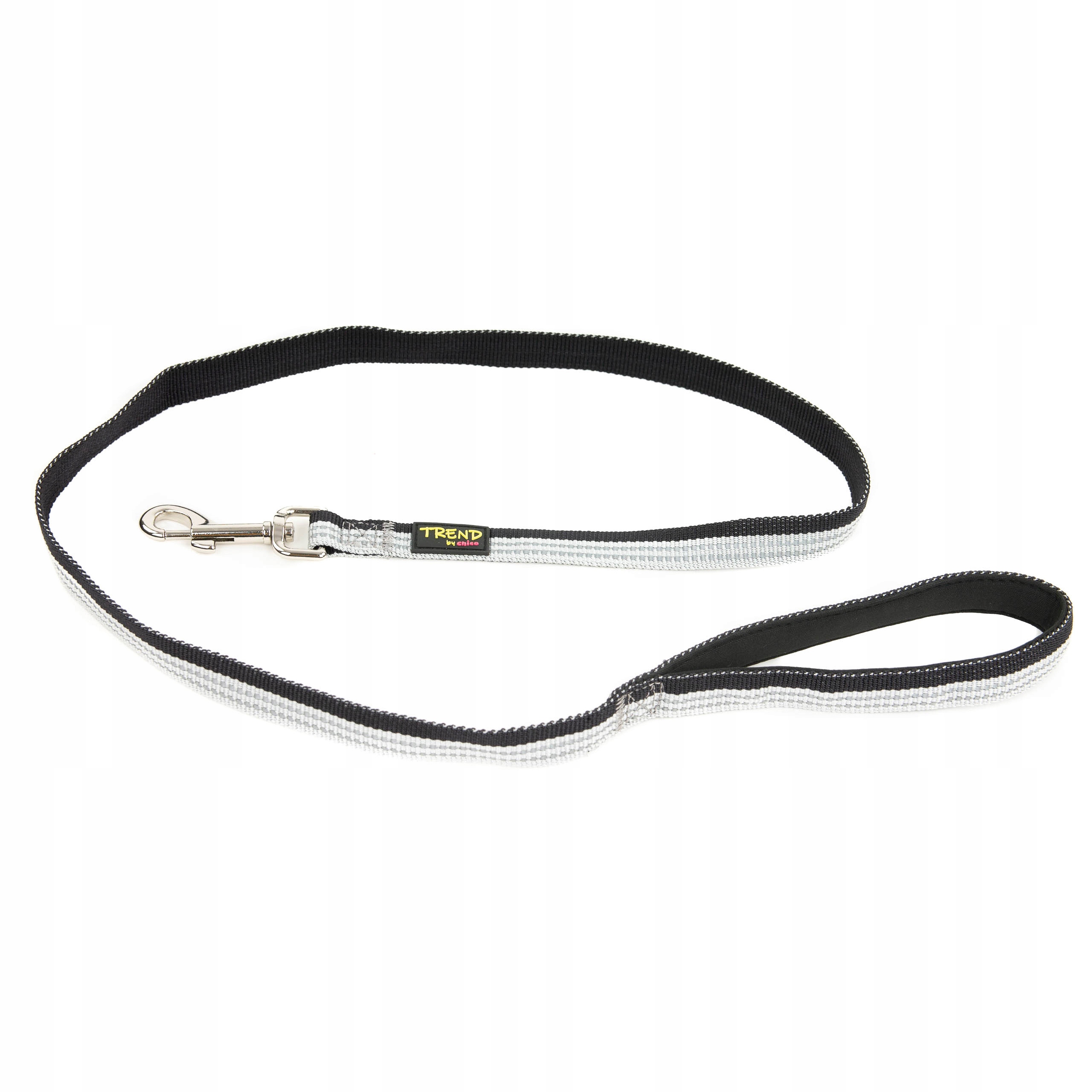 

Smycz dla psa Trend Stripe odblaskowa 25mm Czarna
