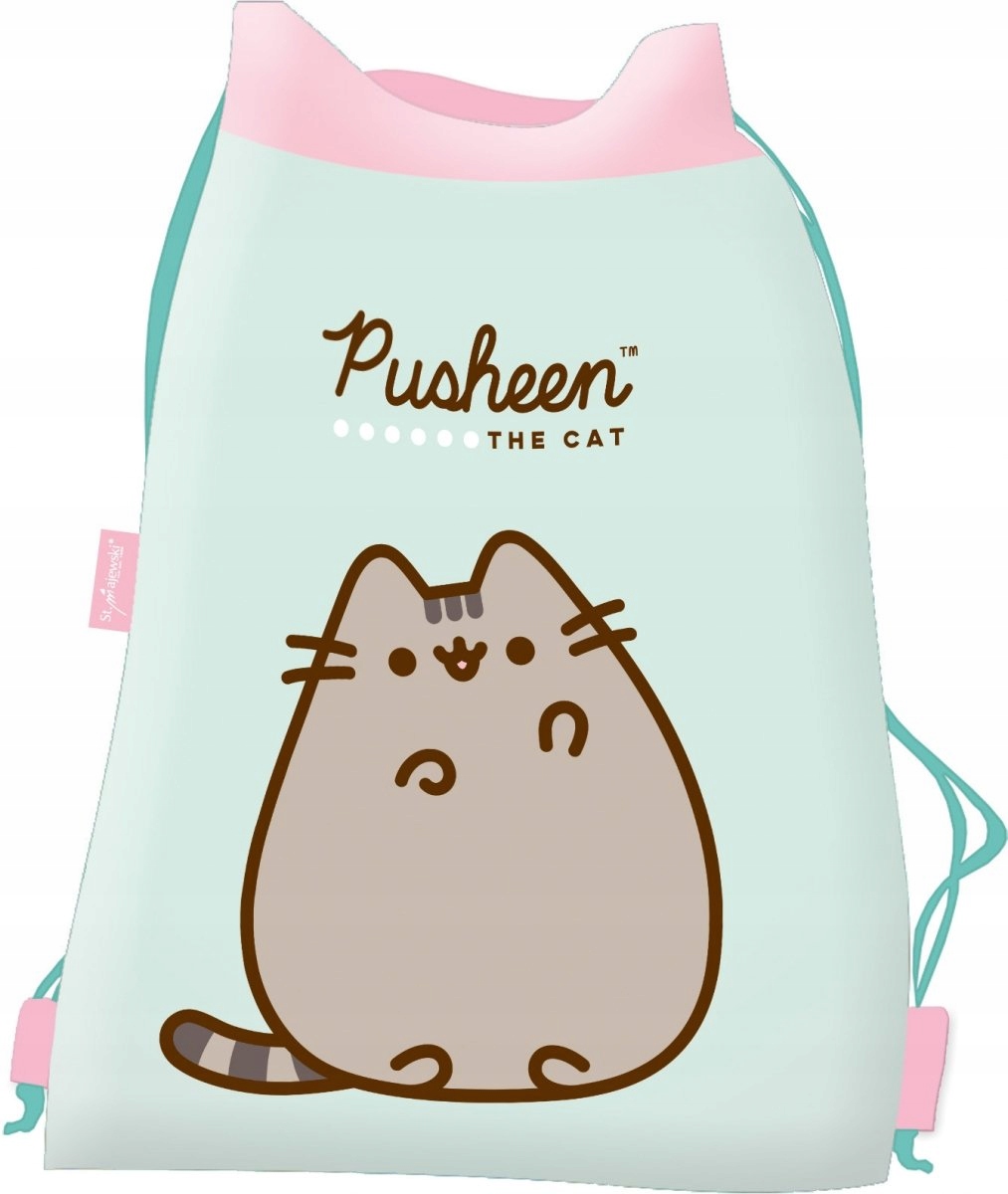 PUSHEEN WOREK NA OBUWIE DLA DZIEWCZYNKI MIĘTOWY MIEJSCE NA PODPIS PUSZIN