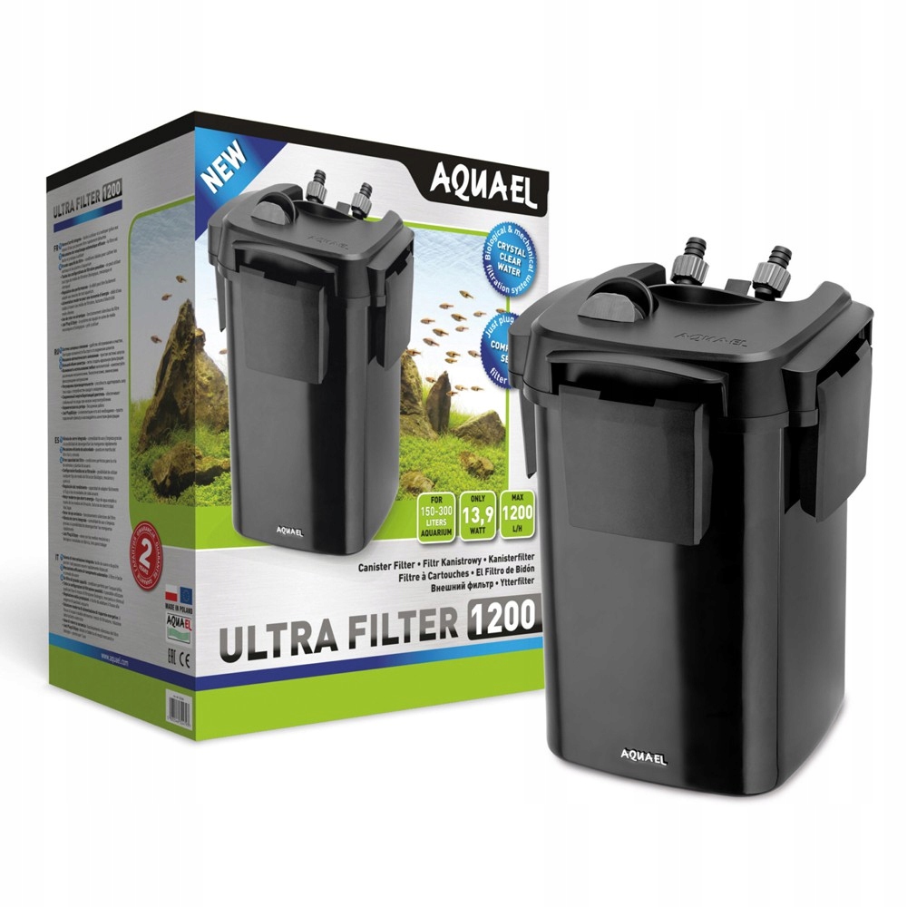 Levně Kelímkový Filtr 1200 L/h Pro Akvárium 200-500 L, Tichý A Energeticky Úsporný Provoz