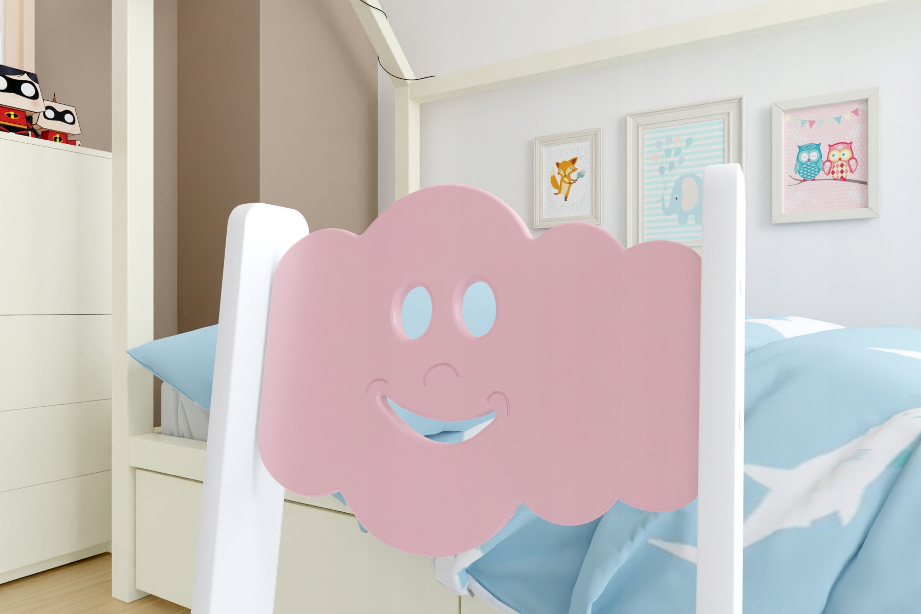 Stolik i dwa krzesełka z szufladą Różne motywy Szerokość stołu 45 cm