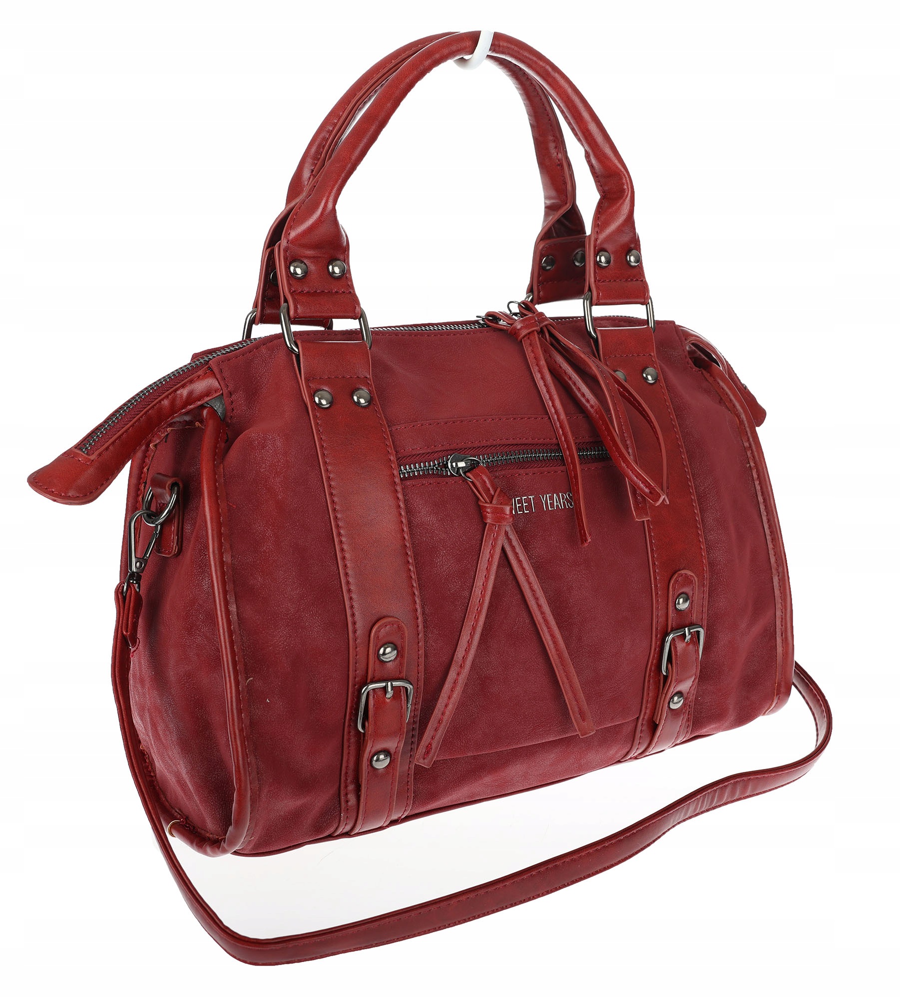 Dámská shopper kabelka kufřík módní taška do školní práce WS518 Červená
