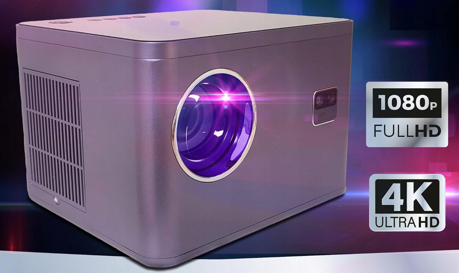 PROJEKTOR RZUTNIK ANDROID SMART TV WIFI FULL HD 650ANSI ZOOM 300" Technologia wyświetlania LED