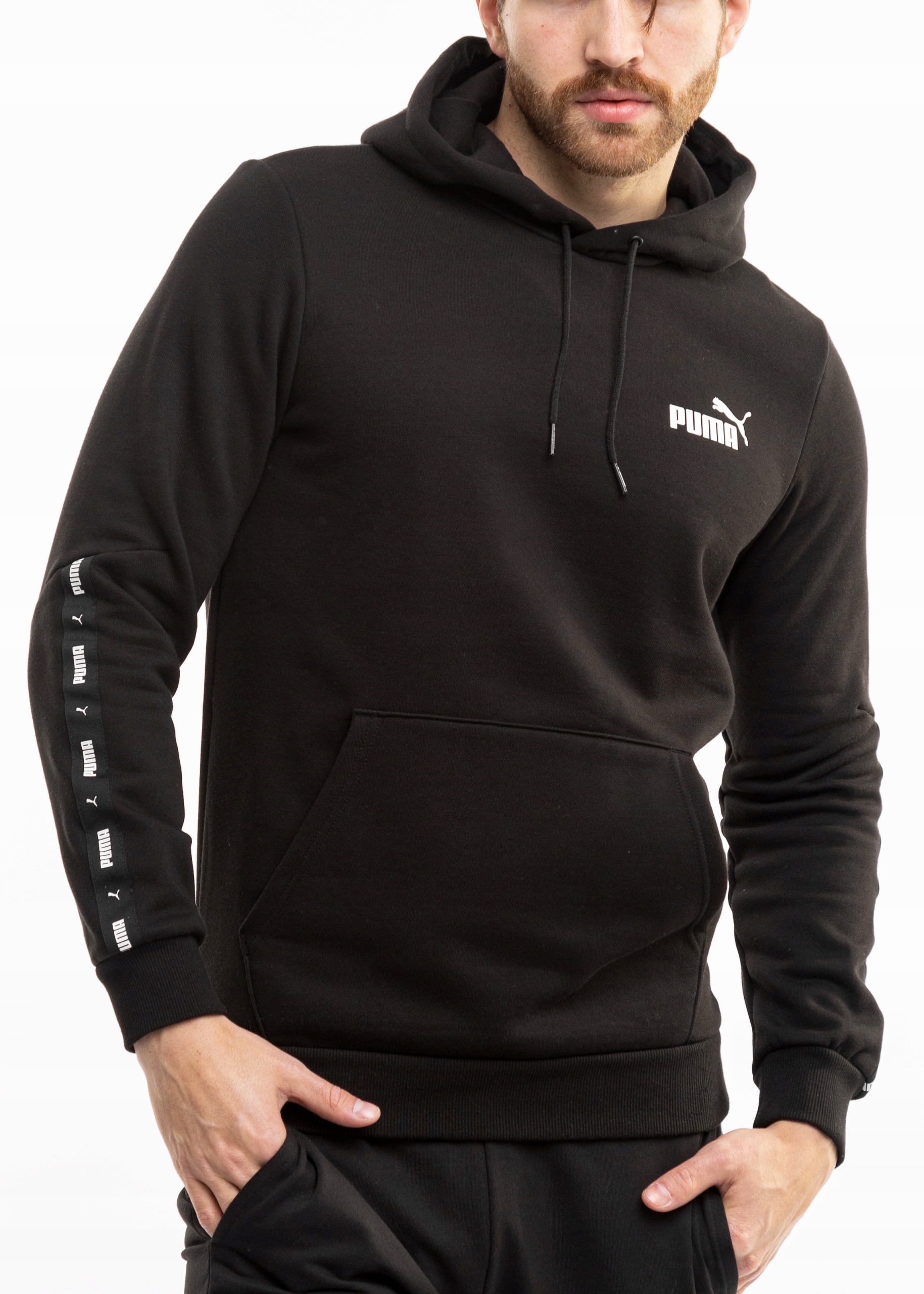 Puma pánská mikina s kapucí sportovní tepláková pohodlná logo hoodie vel L