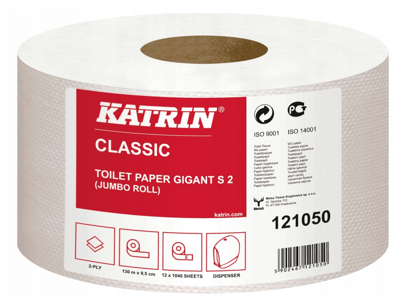 

Papier toaletowy Katrin Classic 12105 130m biały