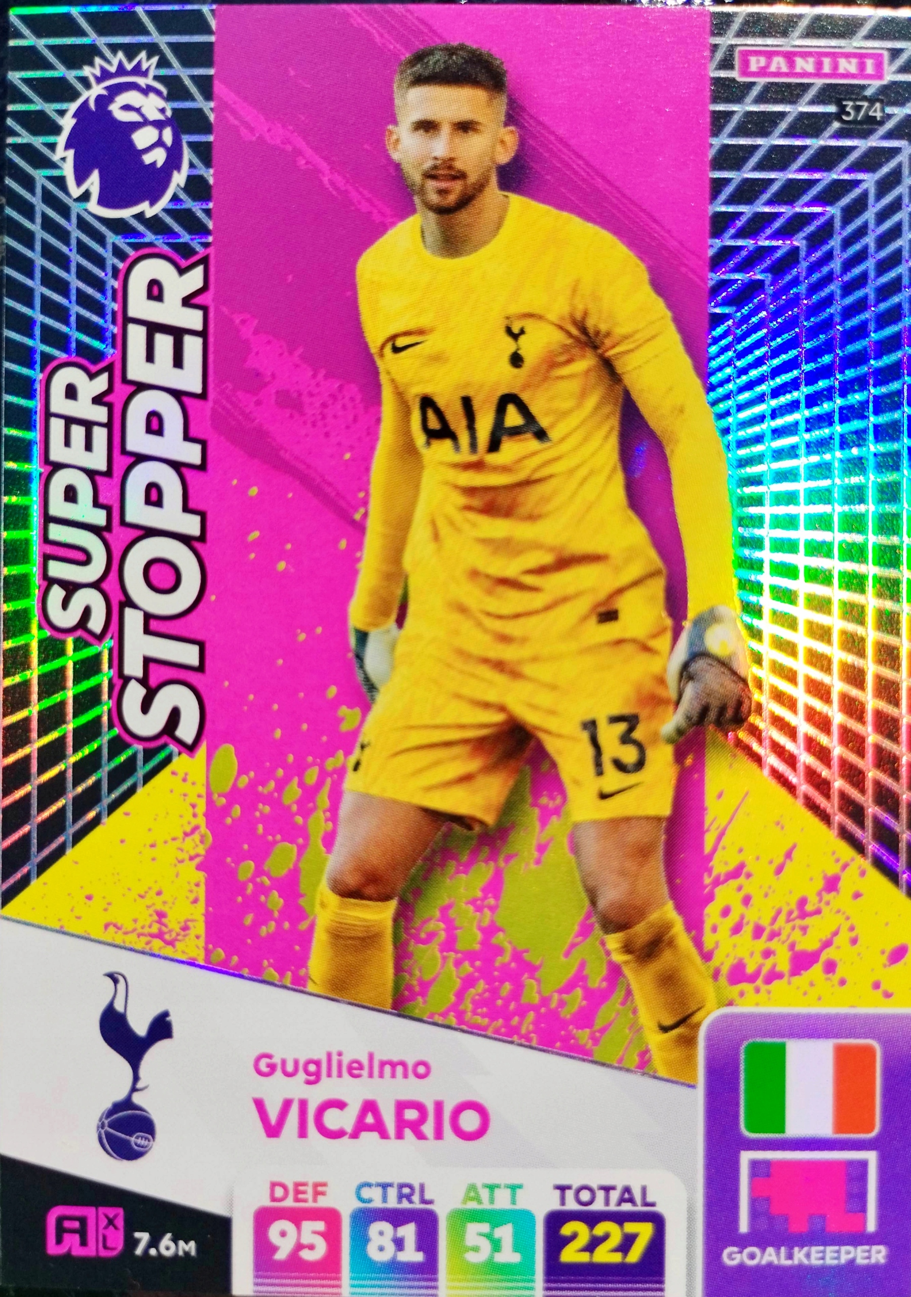 Premier League 2025 Stopper 374 Guglielmo Vicario Tottenham