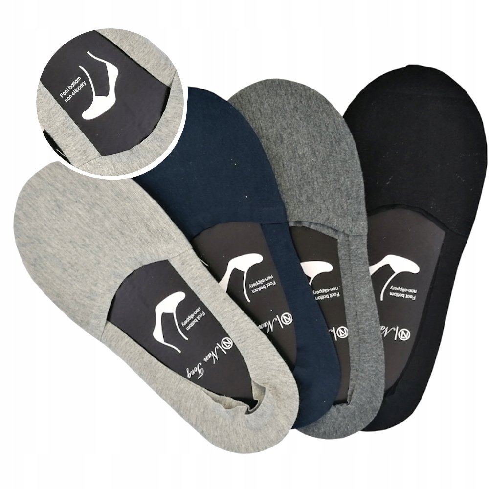 

4x Skarpety Męskie Premium Mokasyny Krótkie Stopki