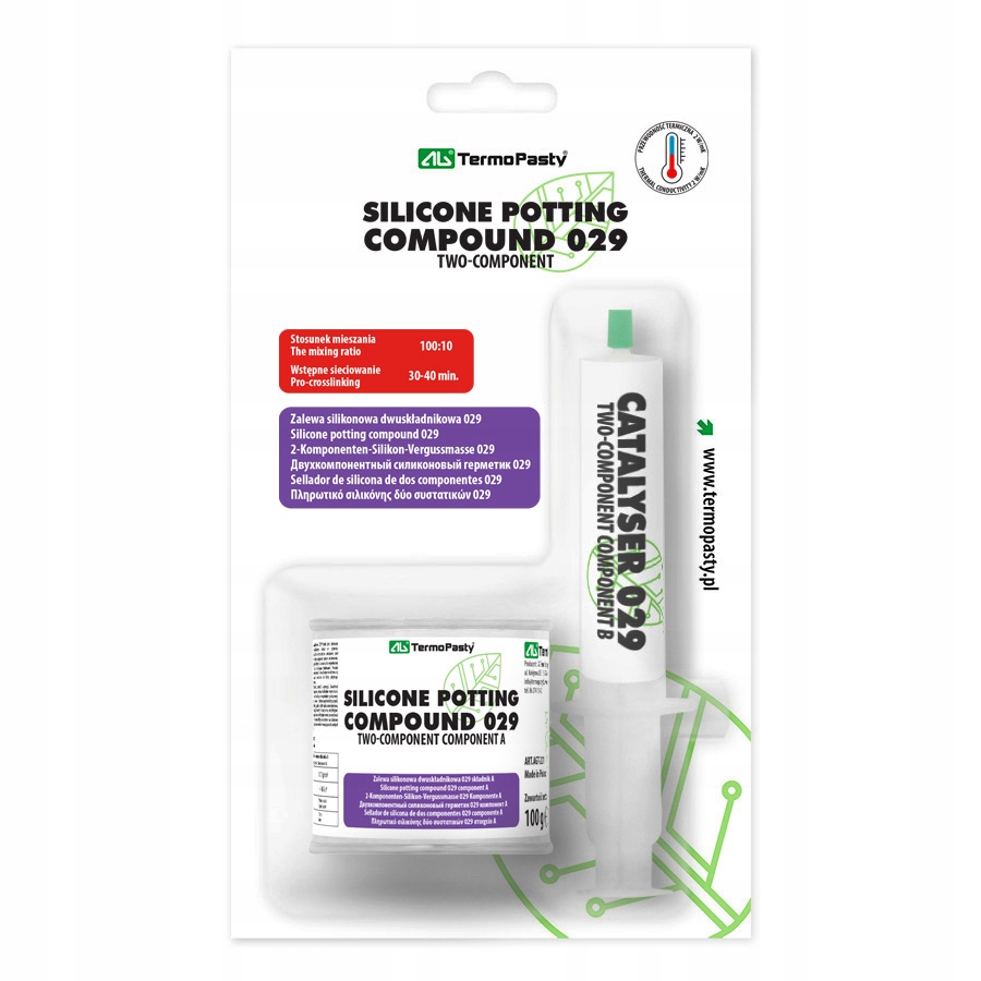 Zalewa silikonowa dwuskładnikowa 029 Ag TermoPasty ART.AGT-221 100 g