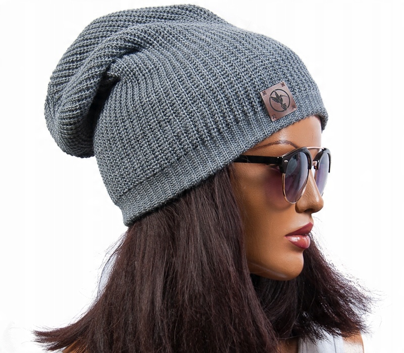 

Beanie Polska Czapka Damska Smerfetka Ciepła Gruba