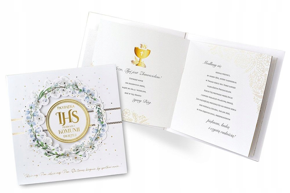 

Pamiątka Komunii Album bogato zdobiony cudny PMBQ2