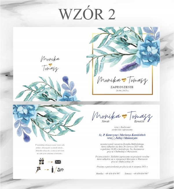 ZAPROSZENIA ŚLUBNE RUSTYKALNE KWIATY KOPERTA Kod producenta 7427282103107