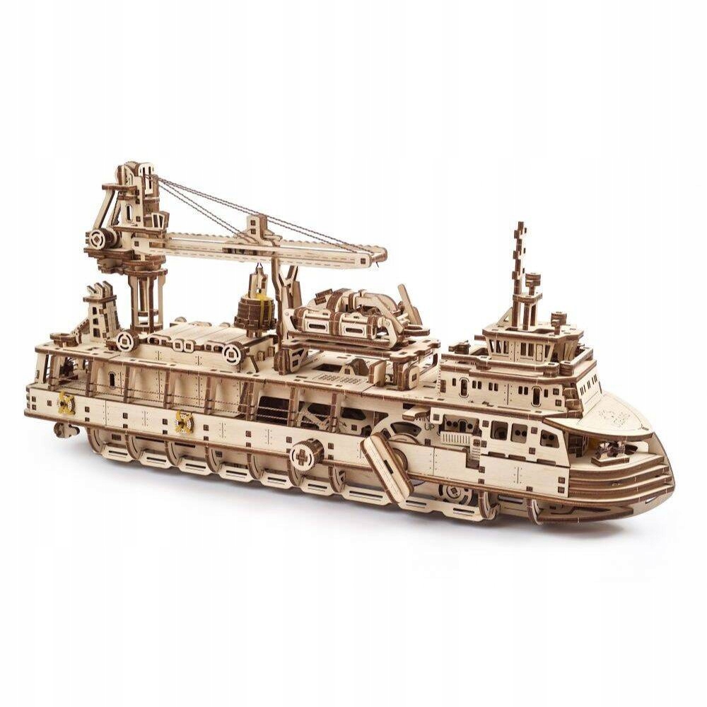 Puzzle 3D Statek Badawczy Model Mechaniczny Do Składania Ugears 70135