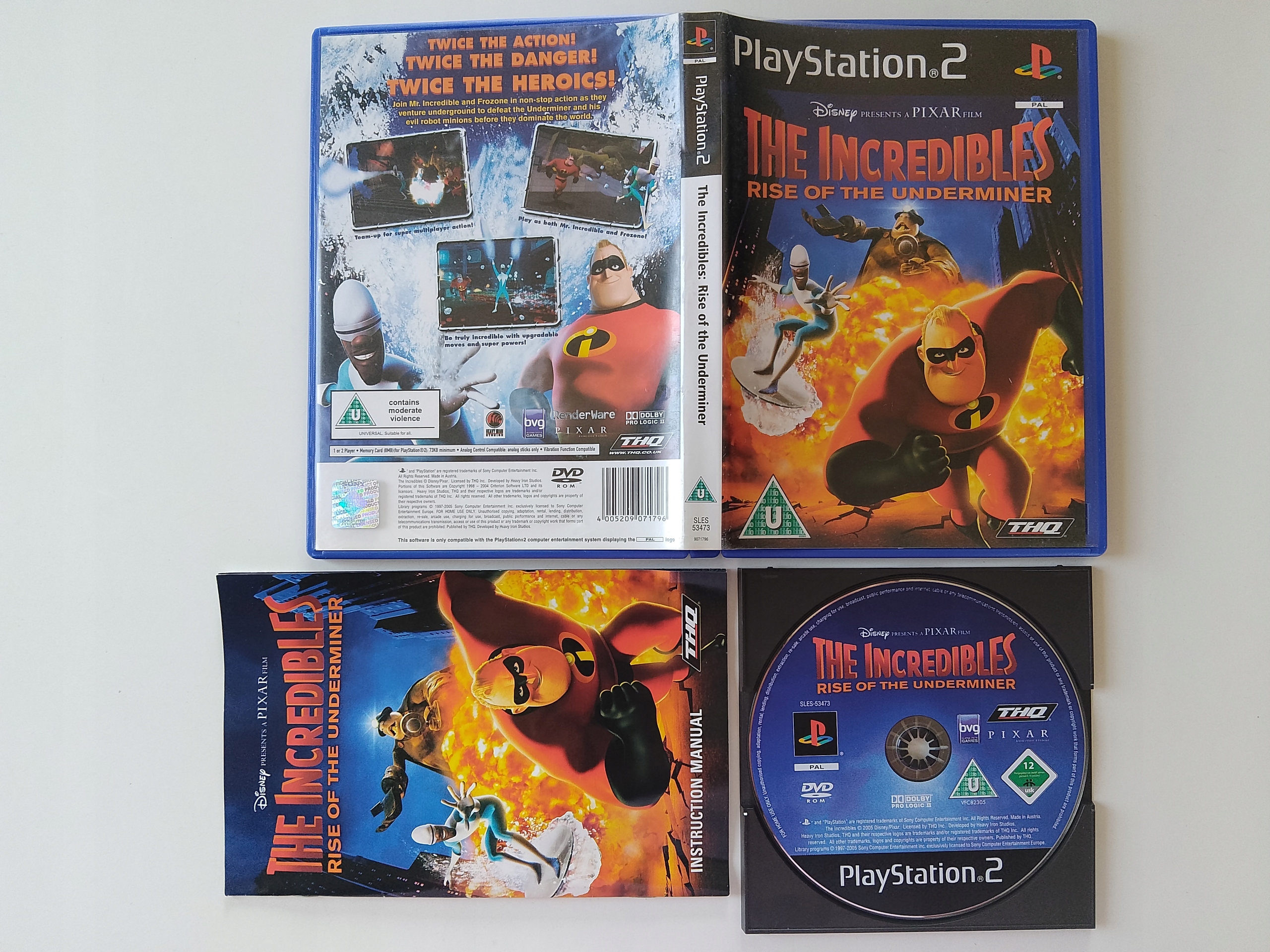 THE INCREDIBLES RISE OF THE UNDERMINER PS2 3xA