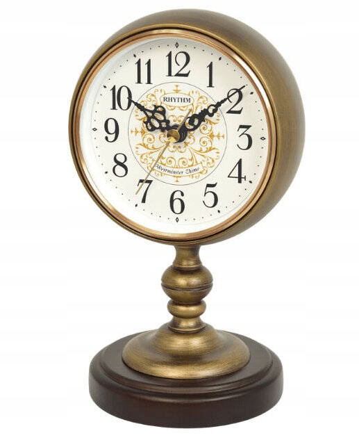 Okrúhle Krbové Hodiny Rhythm CRH269NR18 Melodie Kuranty 14x23 cm