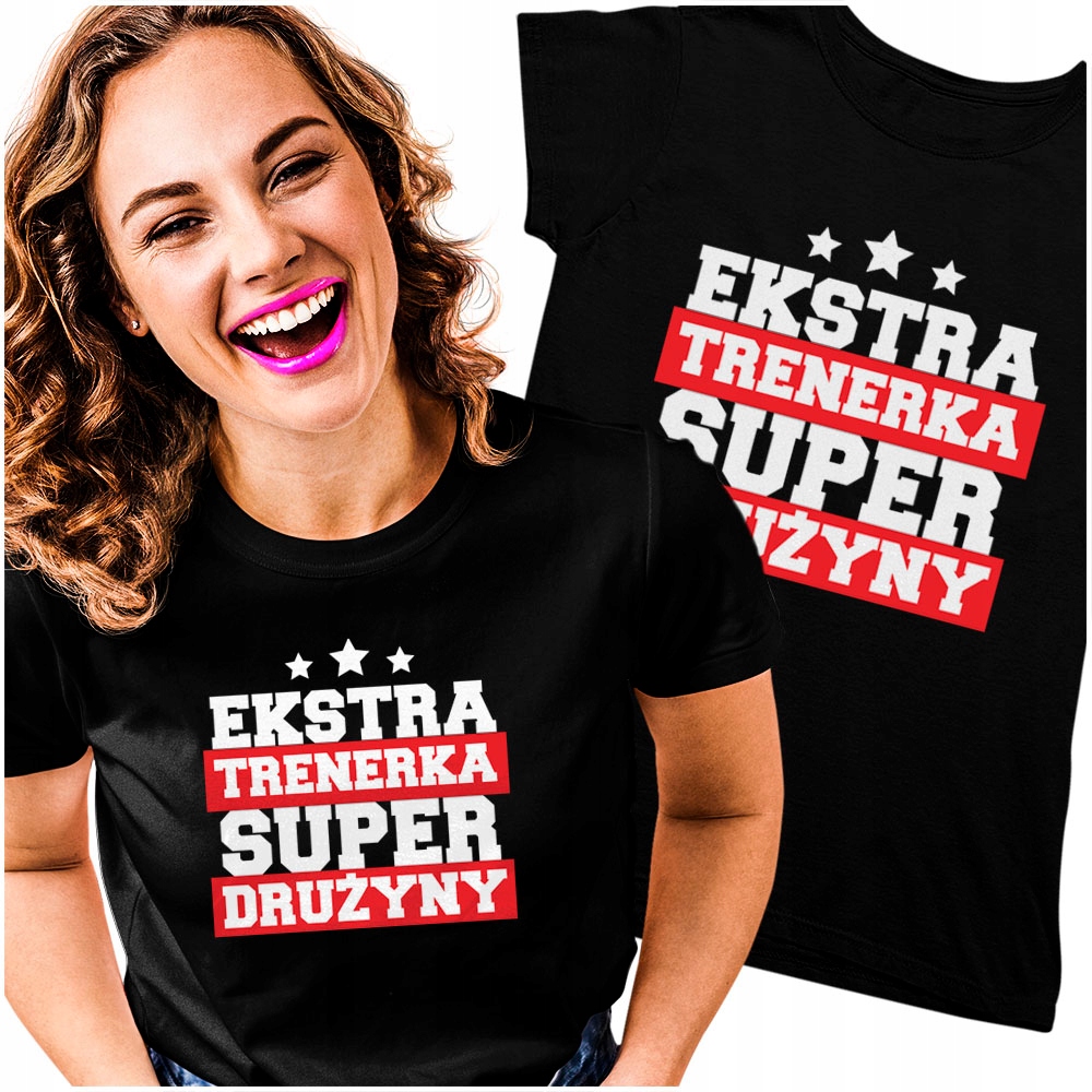 

Tshirt damski Ekstra Trenerka Drużyny Trener L