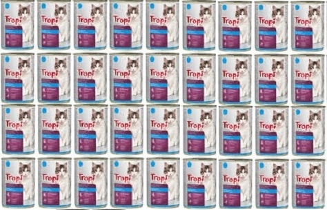 Levně Krmivo mokré pro kočky Tropi s rybou v omáčce 415 g x 36 ks Ryba