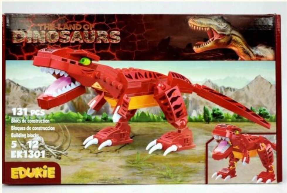 

Klocki Edukie Konstrukcyjne Dinozaur 131 El.