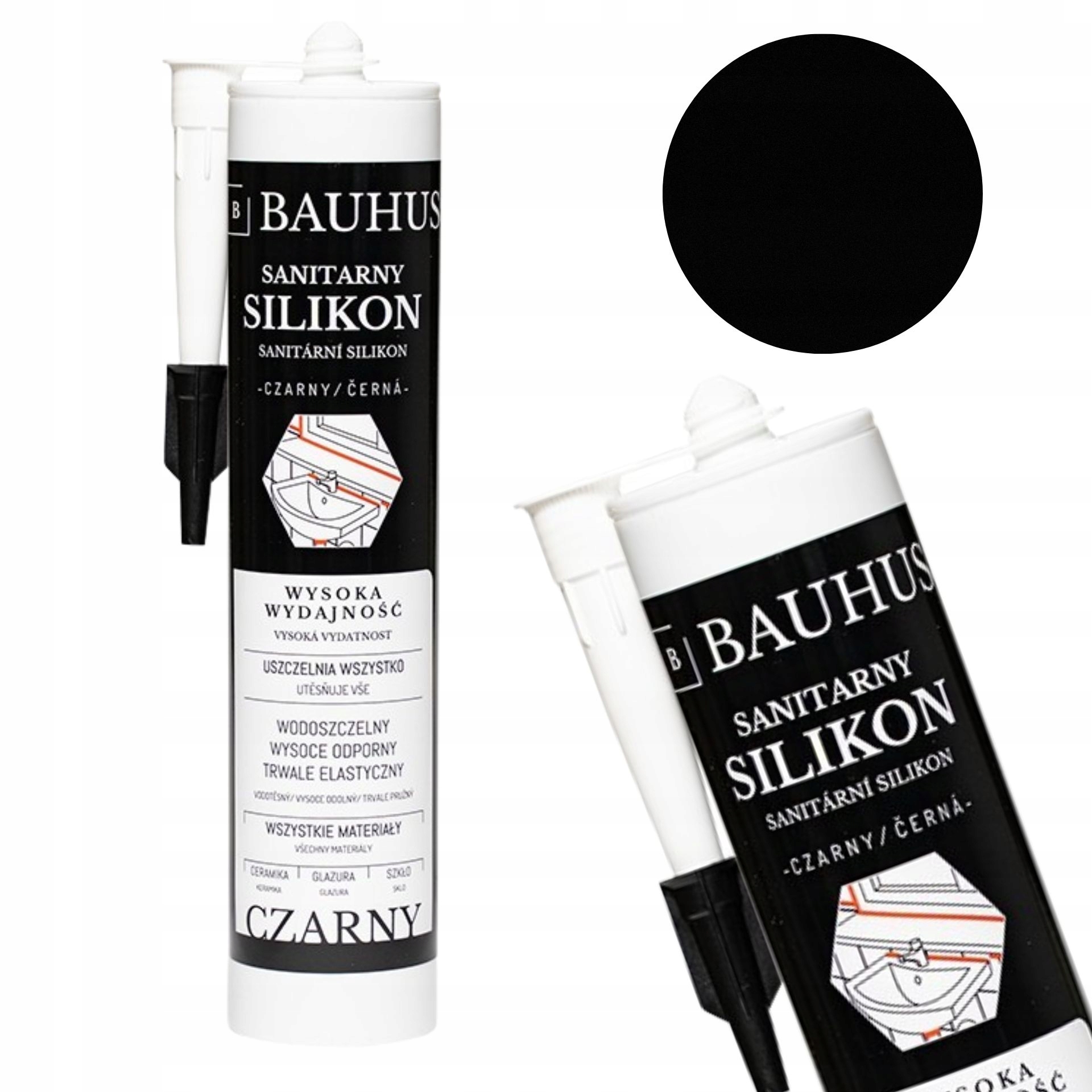 

Silikon Sanitarny Czarny Bauhus elastyczny Pro