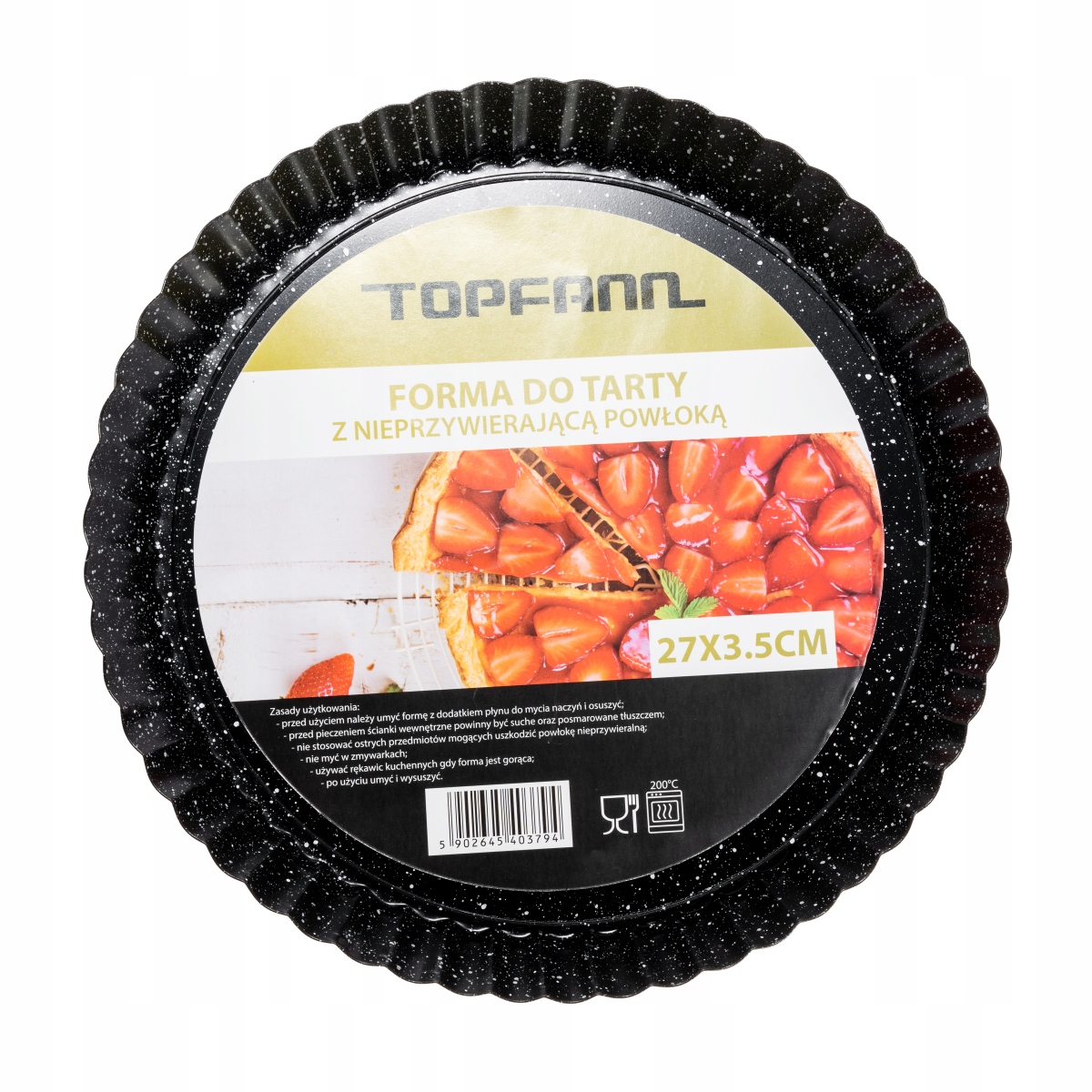 FORMA DO TARTY BLACHA Z WYJMOWANE DNO 27 CM