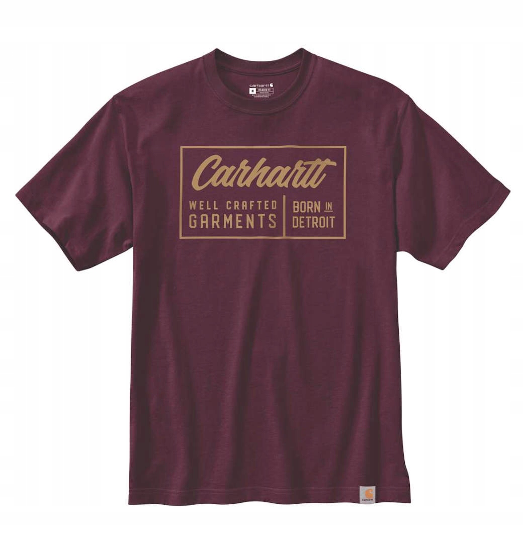 

Carhartt koszulka Crafted bordowa z logo XL